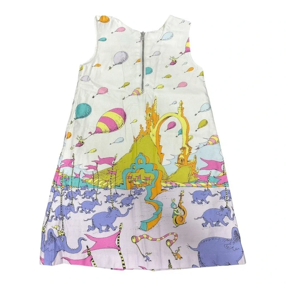Dr. Seuss Oh The Places You'll Go! Girls Dress Size 2T Sleeveless A-Line Cotton